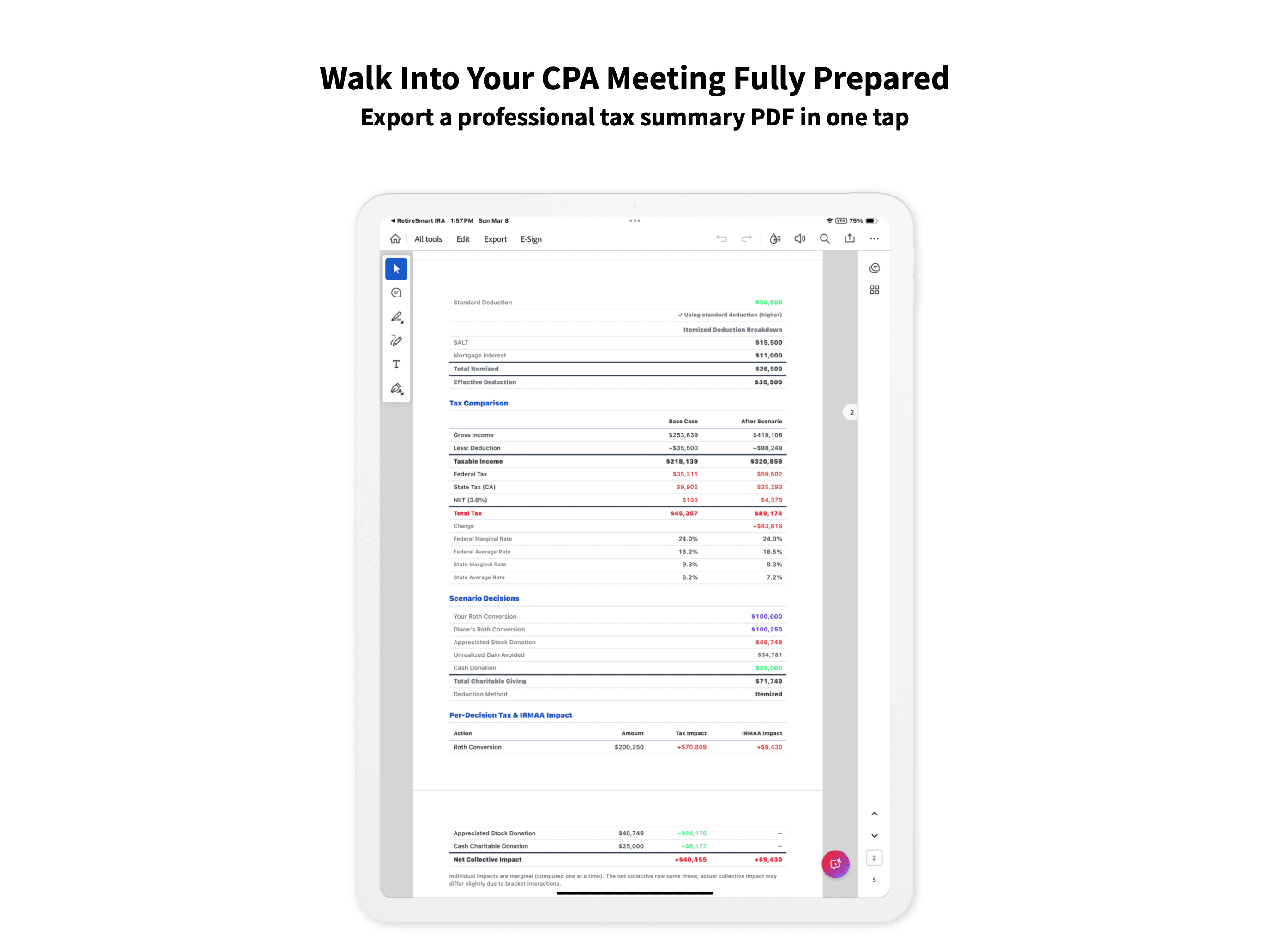Walk Into Your CPA's Office Fully Prepared screenshot