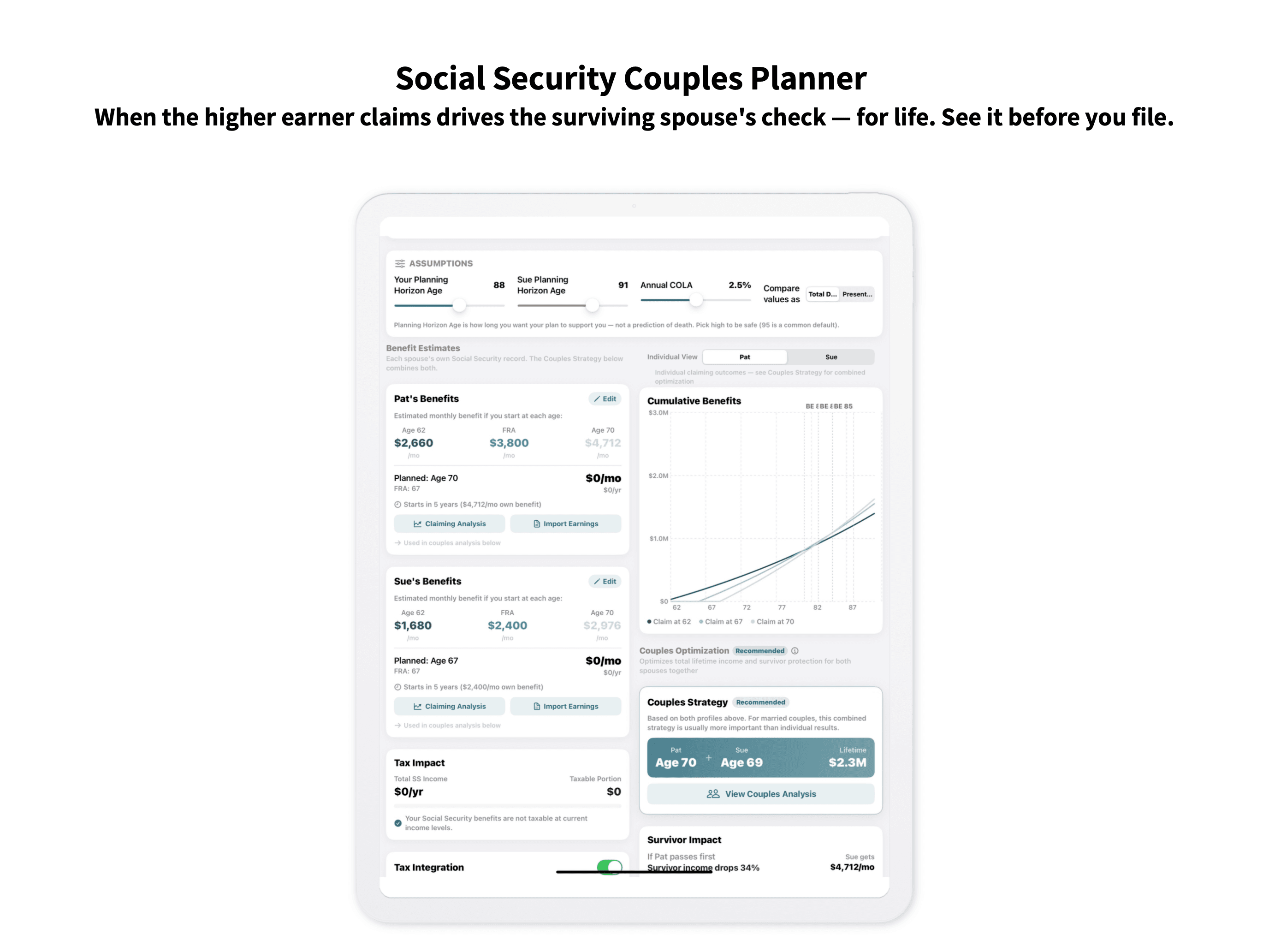 Time Social Security as a Couple — Not as Two Individuals screenshot